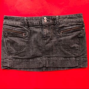 black denim mini skirt!